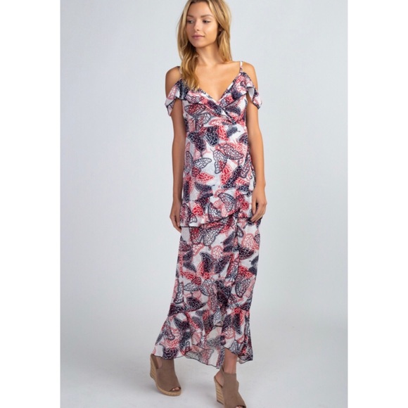 Butterfly Printed Maxi Dress - Picture 5 of 6